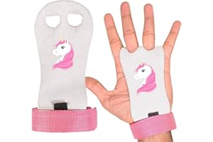 O³ Manique Gym - Paire de Maniques de Gymnastique pour Enfant - Parfait pour la Gym au Sol et Les agrès (Poutre, Barres,Cheval) - Protège la Paume des Mains - Tailles XS-S-M-L Disponibles