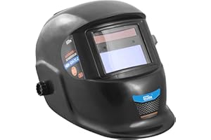 Güde Automatischer Schweißhelm GSH-TC-2 (True Color-Technologie, Auto-Abdunkelungsfilter, DIN 9-13, 2 Lichtbogensensoren, Sichtfeld 100x48 mm, Stromversorgung über Solar)