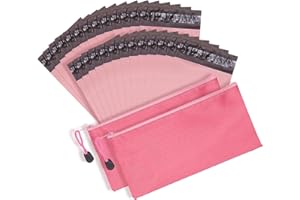 TERDEY Sanitary Napkin Disposal Bag, Women Personal Disposal Bag, Self Sealing Privacy Protection Sanitary Tampons Bag, Disposal Sanitary Napkin Menstrual Liners Bag, 200 Pcs with Zipper Bag 2 Pack (Pink)