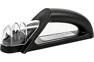 Robert Welch Hand-Held Knife Sharpener. MULTI AWARD WINNING DESIGN - The Ceramic Wheel Sharpens Blades To Exact 15° Angle. 10 Year Guarantee.