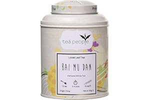 Tea People Bai Mu Dan, 50 g Loose Leaf Tea in Tin Caddy