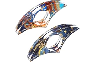 JIEYAO 2 soportes para páginas de libros para leer, soporte de página de anillo de pulgar de resina estética, hecho a mano con purpurina, accesorios de lectura personalizados, abridor de libros para