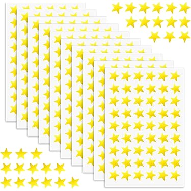 LLMSIX 540 stuks 10 vellen gouden sterstickers, dikke gemakkelijk te