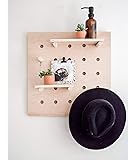 AmericanElm 18 x 18 inch Display Pegboard for Shelving Birch Plywood Wall Organizer/Display Unit