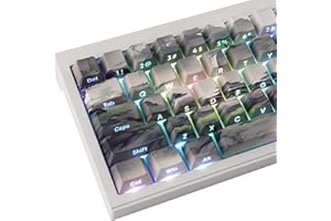 Sunzit PBT Keycaps 135 Tasten Custom Cherry Profil Keycaps Dye-Sub Tastenkappen Side Print Tastenkappen für MX-Schalter ISO/ANSI UK Layout Mechanische Gaming Tastatur