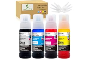 JoyPrinting E104 Tinte Kompatibel für Epson E104 Tintenflasche Multipack für Ecotank ET-2820 ET-2710 ET-2720 ET-2815 ET-2810 ET-2826 ET-1810 ET‑2711 ET-2712 ET-2715 ET-2714 ET-2721 ET2726 Druckertinte