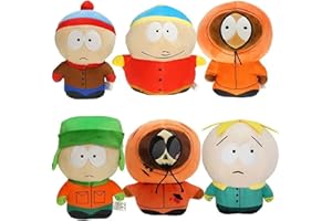Benolls South Park Plush Toys,18 cm Kenny South Park Plush Stuffed Toys,South Park Figures,South North Park Soft Cotton Stuffed Plush Doll Gifts for Children and Game Fan(6pcs)