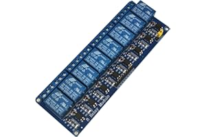 GTIWUNG 1 Pièce Module Relais 8 Canal, 12V 8 Channel Relay Module avec Optocoupleur, Module de Relais 12V, Optocoupleur 8 Canaux, Bleu