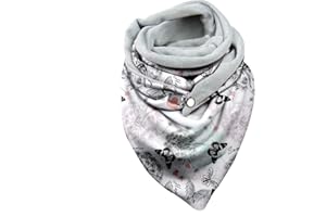 DIDADIHU Schal Grau Damen - Dreieckschal Mit Knopf Schwarz Loopschal Tuch Tücher Grau Dreieck Schal Poncho Pink Dünn Schals Halstuch Kleidung Lifebeautyme Groß