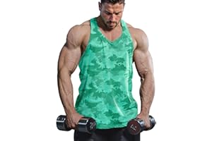 Lehmanlin Herren Sport Stringer Tank top,Bodybuilding Workout Tank Tops für das Fitnessstudio,Tägliches Training lässige T-Shirts Quick Dry