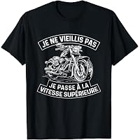 T-shirt Homme Motard Vintage 'Papy Moto' - Cadeau Pour Père, Oncle, Grand-père Fan De Moto
