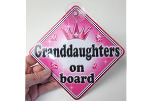 JUST THE OCCASION GEM Jewel Granddaughters Non Personalised Novelty Baby on Board car Sign