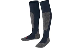 FALKE unisex bambini Active Ski calzini da sci imbottitura media protezione tibia spessi caldi traspiranti asciugatura rapida termoregolanti antiodore lana filo funzionale 1 paio