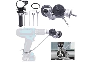 BIGP Grignoteuse de Tôle, Coupeur de plaque de perceuse électrique, accessoire de perceuse de grignoteuse en métal avec adaptateur pour Couper de Fer, Acier, Cuivre, Aluminium (Universel)