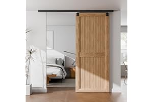 CCJH 152CM/5FT Rail Porte Coulissante Systeme Kit de montage au plafond pour porte de grange coulissante