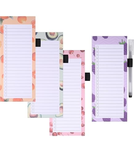 Bloc-Notes Magnétique Liste De Courses 90 Feuilles - Organisé Par Catégories - 15x23cm