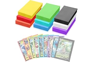HIMOMO 450 Fundas para Tarjetas blandas, Fundas Protectoras para Tarjetas Comerciales Transparentes de Primera Calidad para Yu-Gi-Oh, Tarjetas MTG Card Sleeves für Skylanders (9 colores)