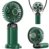 Refluxe Taşınabilir USB Vantilat&ouml;r, 4200mAh Şarjlı El Tipi Fan, LED Ekranlı, 3'&uuml; 1 Arada El/Boyun/Masa Fanı, Yaz, Ofis, Seyah