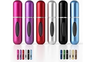 YUME 6 PCS 5ML Atomizador Perfume Recargable, Mini botella rociadora portátil, Pulverizador colonia recargable, perfume miniatura sin fugas, frasco. Ideal para salir de noche, viajar, fiestas. (ROSA)
