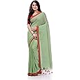 dB DESH BIDESH Women`s Handloom Pure Cotton Saree Abhiprithi Royal Design Without Blouse Piece