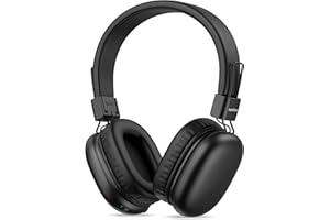 AWATRUE Casque Bluetooth Sans Fil Enfant, Casque Audio Enfant avec Jack, Casque Bluetooth 5.4 Pliable, Volume Limité 85/94dB, 50 Heures de Travail, Réglable, Headphones Sans Fil pour Étude, Voyage (Noir)
