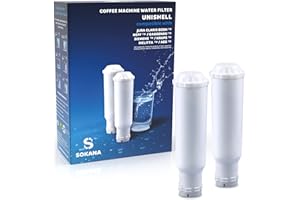SOKANA TÜV SÜD Filtro de Aguqa para Máquinas de Café Reemplazo para Jura Claris White, Bosch Benvenuto, Siemens Surpresso, Krups Claris F088 EA829S | 2 piezas
