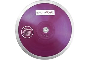 SPORTAXIS 1 Kg Trainingsdiskus für Damen und Herren - Wurfdiskus für High School & College Werfer - High Spin, Low Spin - Ideal für Strecke, Feldübungen & Wettkampf - 73% Felgengewicht