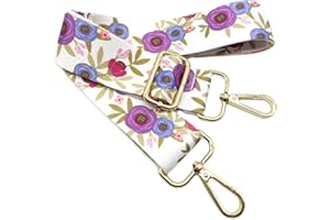 KERIOCUSI Tracolla per Borse Donna Colorato Cinghia Della Borsa Larga, Tracolla Regolabile con Gold Moschettone, Durevole per Crossbody Borsa, Borsetta, Chitarra DIY Spalla Accessori per Ragazze, 604