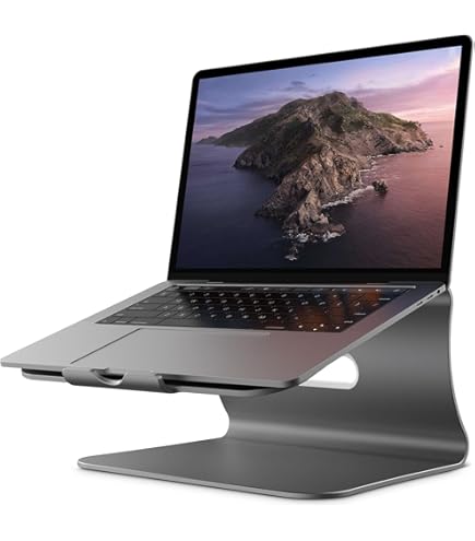 Macally VCSTAND Laptop-Ständer – Space Grey, Verstellbar (1,6–3 Cm) – Platzsparend & Mit Kühlfunktion