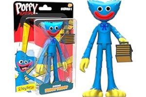 POPPY PLAYTIME - Huggy Wuggy Smile Interactive Pluszowy Pluszowy - Symboliczna postać z horroru - Zabawka przegubowa z dźwiękami i światłami - Dla dzieci i fanów od 6 lat - Lansay