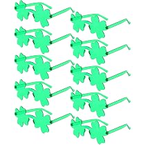 10 Pairs St. Patrick's Day Glasses – Green Shamrock Shaped Party Eyewear For Saint Paddy's Day