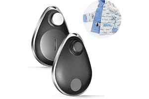 LULAVEN UtagPro GPS Tracker 1Pack, Bluetooth Tracker Works with Apple Find My (iOS only), Waterproof, Lost Mode, No Monthly Fee, Suitable for Clothing, Shoes, Backpack, Luggage, Keys (Black)
