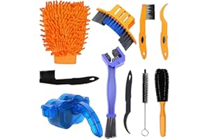 Lot de 10 Bicyclette Outil de Nettoyage, Laufunjoy Outils De Nettoyage Brosse de Nettoyage pour Chaîne de Vélo, Pneu, Roue de Cyclisme, Pignon pour VTT, Vélo de Course, Vélo de Ville, Vélo Pliant
