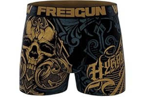 FREEGUN Boxer Homme Microfibre Rock & Tattoo HYRAW