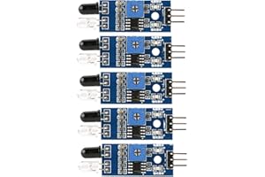 Oumefar 5Pcs IR Infrared Obstacle Avoidance Sensor Module Infrared Barrier Module for Smart Car Robot IR