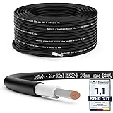 RedStar24 Cavo Solare Premium 6mm² Nero - 10m - Resistente ai UV, Fotovoltaico, per Pannello Solare, Inverter, Regolatore - A