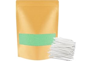 ALLAVA Sable de bougie avec mèche - 1 kg avec 50 mèches de 5 cm - 50 mèches de bougie sans base - Granulés de cire pour fabrication maison de bougie - 1 kg - Vert