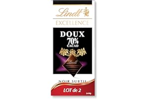 LINDT EXCELLENCE NOIR 70% DOUX 2x100g - EXCLUSIVITE