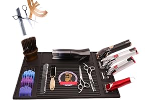 Barber Tools Organizer Mat, Anti-Slip Silikon Stark Adsorption Barber Mat för Frisörsalong