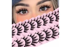 SIVZUMO 10 par falska ögonfransar, manga-ögonfransar, naturlig look, anime, kort cosplay