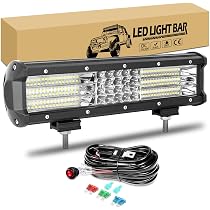 Barre LED RIGIDON 8D 12 Pouces 240W + 2 Projecteurs 4 Pouces - Kit éclairage Offroad Pour 4x4, Camion, Tracteur
