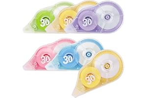 SHAIDOJIO 5 Pièces Rubans de Correction, Blanc Correcteur, Rouleaux Ruban Correcteurs 30M, Portable Correcteur Blanc pour Scrapbooking l'Ecole Bureau Étudiant Enfants(total 150 m)