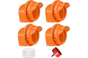 ZenxyHoC Mangiatoia automatica per polli senza rifiuti, 4 pezzi, distributore di cibo fai da te per polli, accessori per secchi