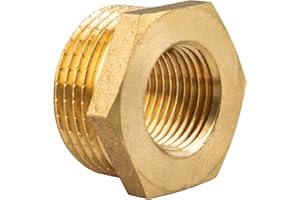 tecuro złączka redukcyjna gwint zewnętrzny 3/8 x gwint wewnętrzny 1/4 mosiądz gładki