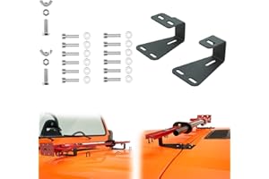 SKUNTUGUANG Staffa di montaggio a cerniera per montaggio su cavalletto massiccio Hi-Lift per Wrangler CJ 1944-1986 / YJ 1987-1995 / TJ 1997-2006 (coppia, nero)