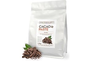 CACAO VENEZUELA DELTA Cacao V Delta Pasta De Cacao Pura Ceremonial 1.5 Kg - Chocolate Negro 100% Puro sin Azúcar para Fundir y Reposteria - Sin Gluten, Antioxidante, Vegano