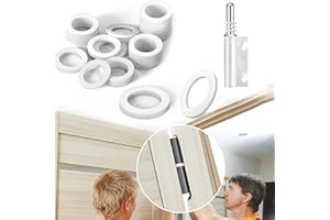 KITNISH Fitting Rings Plastic Room Doors,50 Stück Tür Unterlegscheiben，Ø 10,2x15x2mm Fitschenringe Zimmertüren Mounting Rings Withoutabrasion Marks (Weiß)