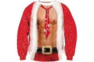 Rave on Friday Noël Pull Sweat-Shirts 3D Impression Manches Longues Ugly Christmas Sweater S-XXL