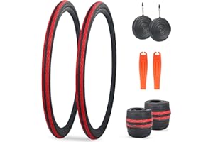 MEGHNA Lot de 2 pneus de vélo 700 x 35 C - Pneus de vélo de Route - Pneus pour vélo électrique, VTT, vélo Hybride