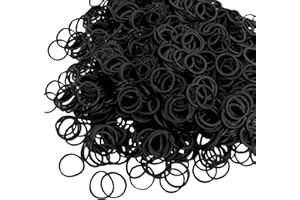 Hanyousheng 1000 sztuk małych gumek do włosów, małe gumki do włosów, małe gumki do włosów, cienkie gumki, małe gumki, mini elastyczne opaski do włosów dla dzieci, warkocze, fryzury ślubne, małe dredy